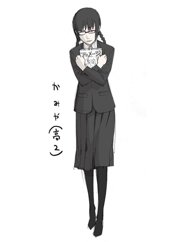 コザキユースケが描いた高校2年生の神谷。みんなも自分なりの「ツンデレ女子高生神谷たん」を描いて応募しよう。