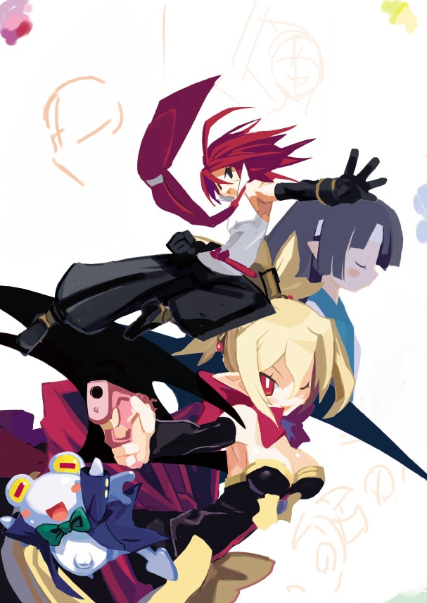 原田たけひと　プレネールさん　タペストリー　ディスガイア イラスト制作過程4 (C)Nippon Ichi Software, Inc. (C)STUDIO