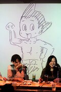 ヤマザキが描いた「鉄腕アトム」。なんだかムキムキだ。