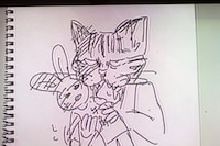 ヤマザキが描いた「TIGER & BUNNY」。牛角に訴えられてもおかしくない。