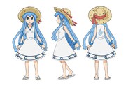 アニメ「侵略!?イカ娘」のイカ娘設定画。(c)安部真弘（週刊少年チャンピオン）／海の家れもん2号店
