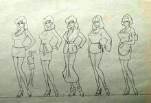 峰不二子の設定資料。<br>(c)モンキー・パンチ<br>(c)モンキー・パンチ／TMS・NTV