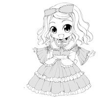 武田日向原作による林雄一「異国迷路のアリスちゃん」カット