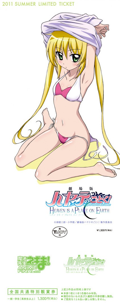 「劇場版 ハヤテのごとく！HEAVEN IS A PLACE ON EARTH」のコミケ限定版前売り券。
