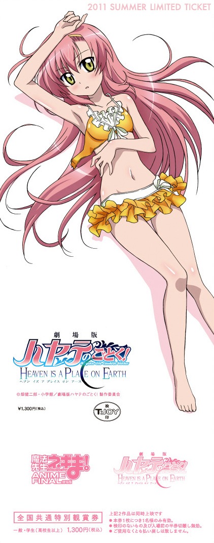 「劇場版 ハヤテのごとく！HEAVEN IS A PLACE ON EARTH」のコミケ限定版前売り券。