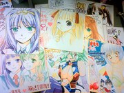 創刊1周年記念の抽選プレゼント用色紙。