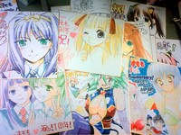 創刊1周年記念の抽選プレゼント用色紙。