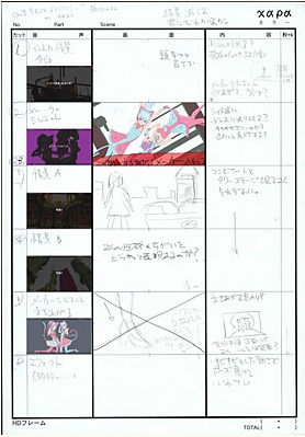 「pair*」PVの絵コンテ (C)KINGRECORDS