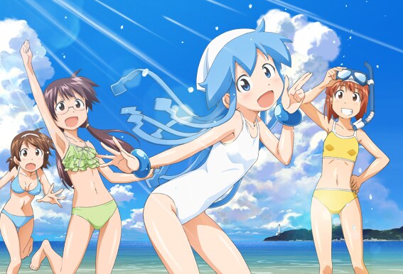 TVアニメ第2期「侵略!?イカ娘」の最新アニメイラスト。(c)安部真弘（週刊少年チャンピオン）／海の家れもん2号店