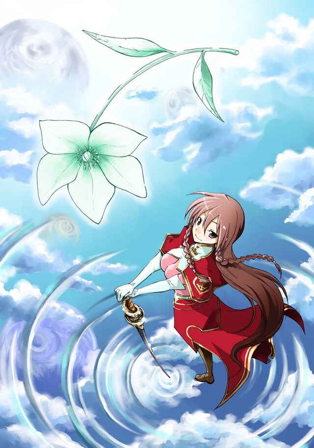 漫画：吉岡公威 シナリオ：菅正太郎 原案・協力：Production I.G 協力：XEBEC バンダイビジュアル「輪廻のラグランジェ～暁月のメモリア～」告知イラスト (C)ラグランジェ・プロジェクト