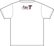 「ちゃりん娘」Tシャツ、ホワイトのバック。