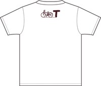 「ちゃりん娘」Tシャツ、ホワイトのバック。