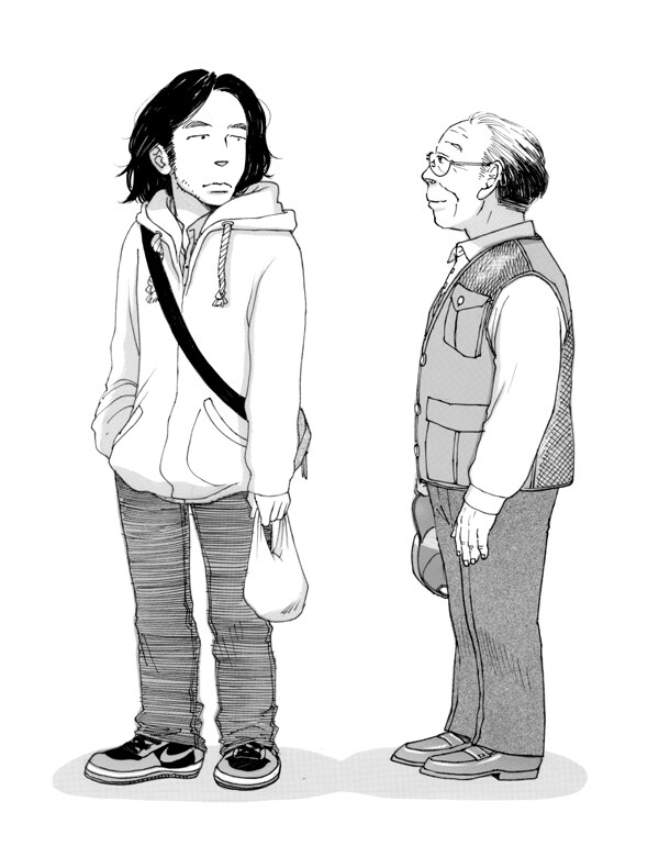 武嶌波がコミカライズを手がける「コミック星新一 親しげな悪魔」の扉絵。