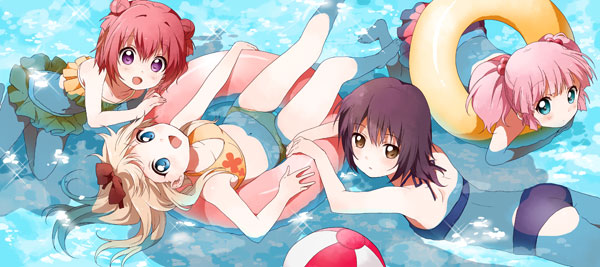 なもりが作画行程を解説する「ゆるゆり」のイラスト。