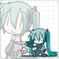 「ちびミクさん・いち」コースター。