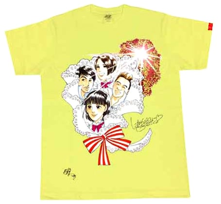 いがらしゆみこイラストによるツアーグッズ「瞬きTシャツ」。写真のものは「ひだまりイエロー」色で、Tシャツはもう1色「純白ホワイト」が存在する。