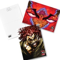 「グラップラー刃牙 連載20周年記念グッズ」のポストカード(c)板垣恵介（週刊少年チャンピオン）1991