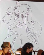 西原の描いたハルヒ。昭和の少女マンガのよう。