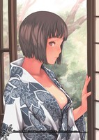 加茂による「日焼け跡」がテーマのイラスト。