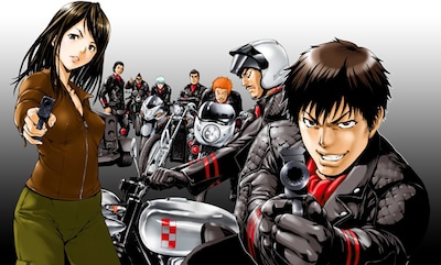 橋本還による「ワイルド7」のカット。(C)橋本還・望月三起也／少年画報社