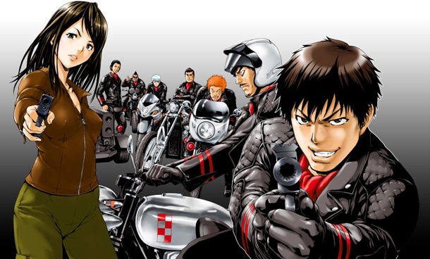 橋本還による「ワイルド7」のカット。(C)橋本還・望月三起也／少年画報社