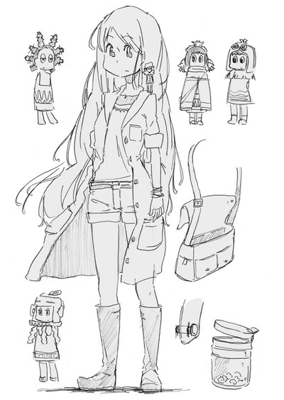 見富拓哉による「人類は衰退しました」カット。