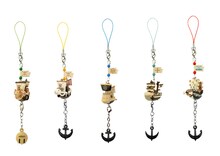 H賞の帆船ストラップ全４種類。(C)尾田栄一郎／集英社・フジテレビ・東映アニメーション