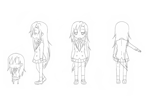 の全身を描いた設定画。(C)カヅホ・芳 文社／キルミーベイベー製作委員会