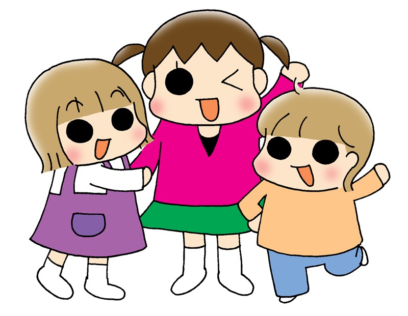 松本ぷりっつ「うちはおっぺけ～3姉妹といっしょ」カット。 (C)松本ぷりっつ・竹書房