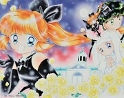 「怪盗セイント・テール新装版」1巻の初版限定ピンナップ。