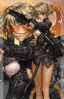 2月のイラストは「GALHOUND」のイリス・ハレット。(C)士郎正宗