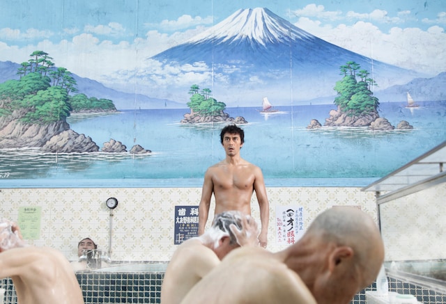 映画「テルマエ・ロマエ」場面写真。原作ではおなじみのシーンも完全再現。