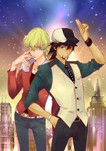 高河ゆんによる「TIGER & BUNNY コミックアンソロジー VOL.2」表紙イラスト。(C)SUNRISE/T&B PARTNERS, MBS