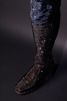 ブーツまでキラキラだ。