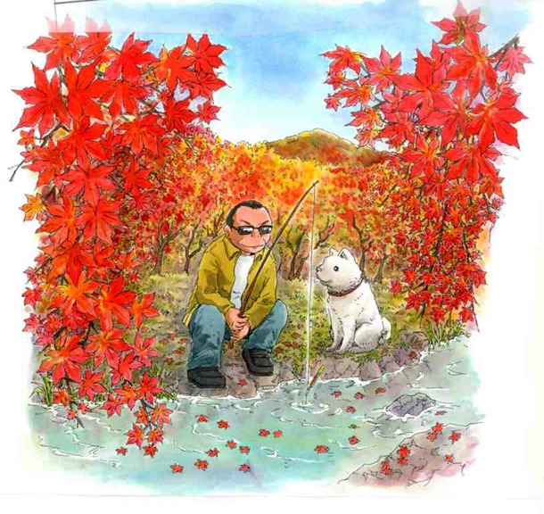 映画「星守る犬」のBlu-ray・DVD初回版に付く特典カレンダー用イラスト。(C)2011「星守る犬」製作委員会 発売元：電通 販売元：東宝
