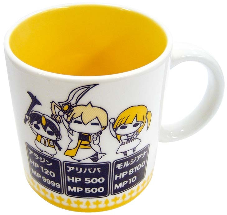 「マギ マグカップ」は外側がオフホワイト、中はイエローになっている。(C)大高忍／小学館