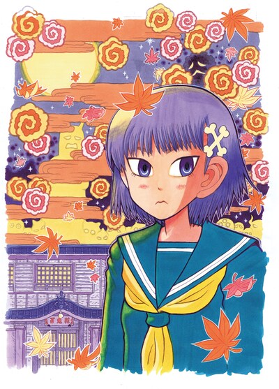 とよ田みのるの新連載「タケヲちゃん物怪録（仮）」予告カット。