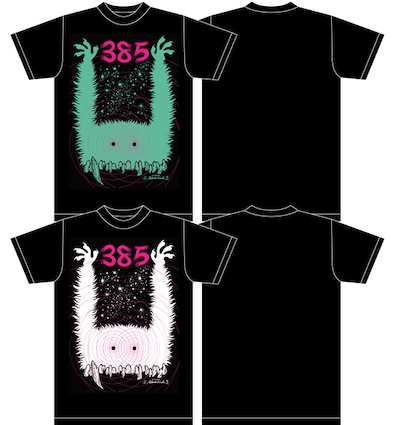 カネコアツシ×385コラボレーションTシャツ。