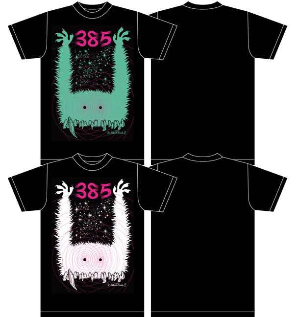 カネコアツシ×385コラボレーションTシャツ。