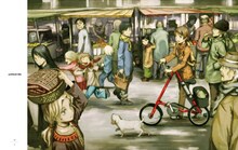 「少女自転車解放区」に収録されている安倍吉俊のイラスト。(C)Yoshitoshi ABe / WANIMAGAZINE 2011