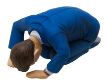 計8種の「どげせんストラップ」から「土下座（B）」。(C)板垣恵介・RIN／日本文芸社