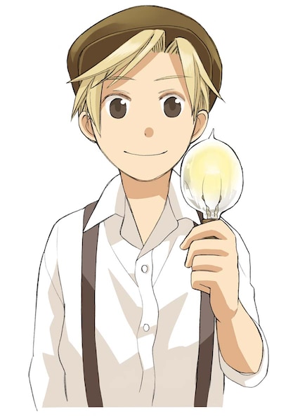 週刊マンガ世界の偉人創刊号は水谷フーカが描くエジソン。(C)Fuka Mizutani/Asahi Shimbun Publications Inc.