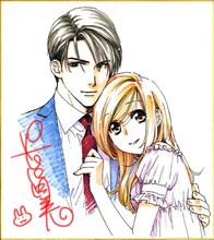 長江朋美描き下ろし色紙のサンプルイメージ。