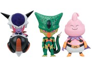 「G賞 ちびきゅんキャラ」。左からフリーザ、セル、魔人ブウ。(C)バードスタジオ／集英社・フジテレビ・東映アニメーション