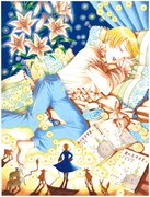 画集「リテレール」収録作品から、「星の王子さま」を紹介したイラスト。