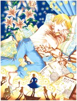 画集「リテレール」収録作品から、「星の王子さま」を紹介したイラスト。