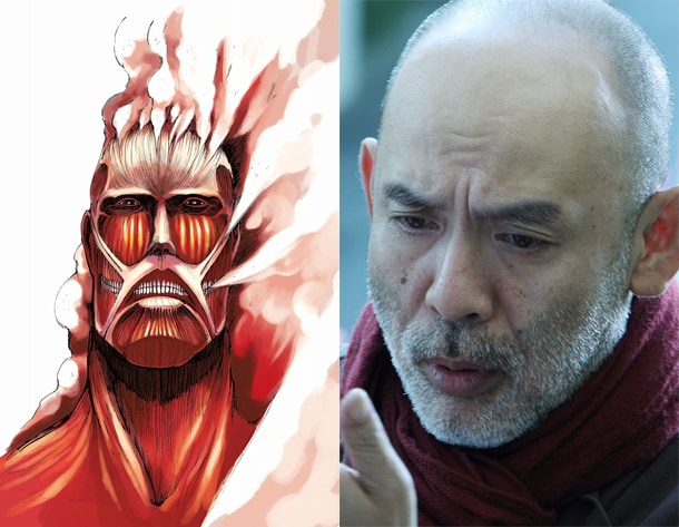 写真右が中島哲也。(C)諫山創／講談社