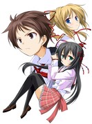 みなづきふたごコミカライズによる「オレと彼女の絶対領域」カット。