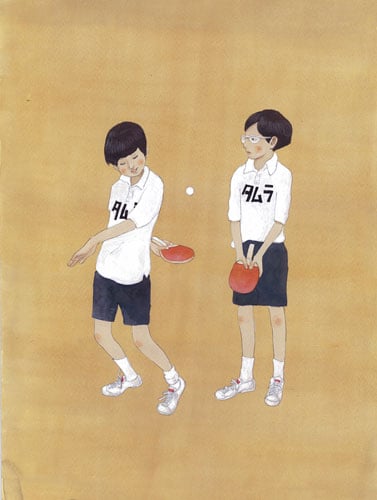 版画「ピンポン」