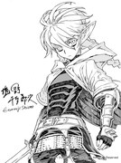 塩野干支郎次が11巻発売に際し寄せたイラスト。©2011 SQUARE ENIX CO., LTD. All Rights Reserved